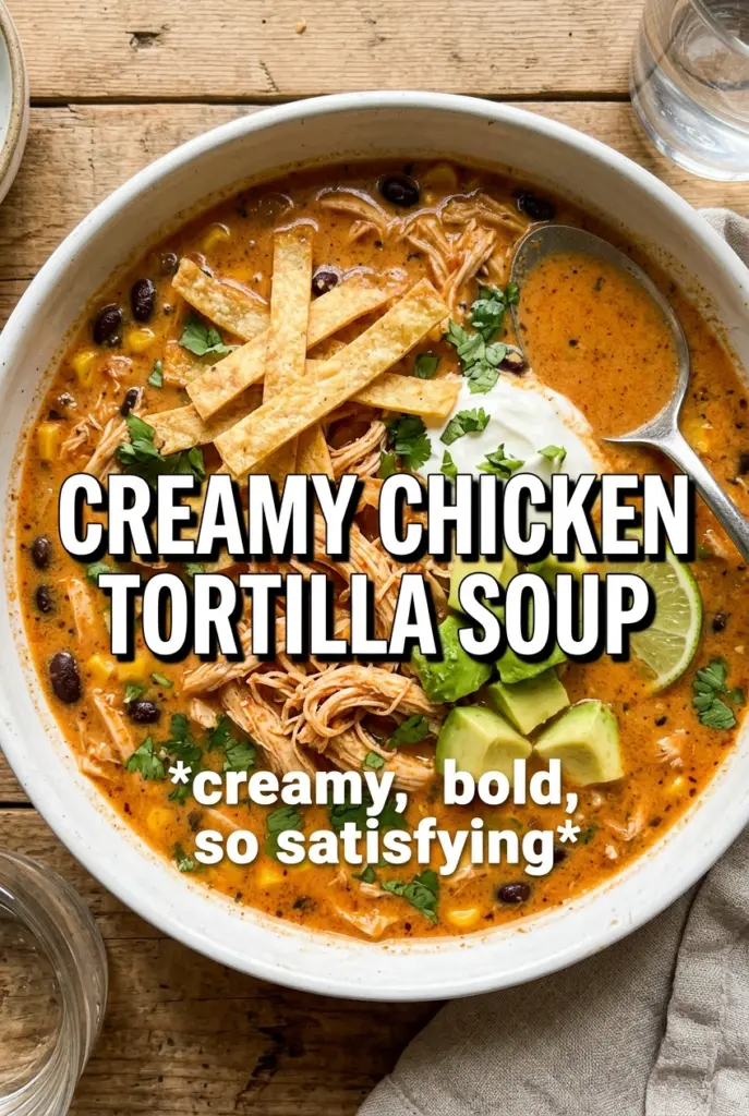 Creamy Chicken Tortilla Soup