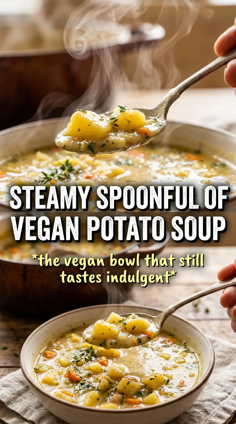 Creamy Vegan Potato Soup silky coconut, golden bowl
