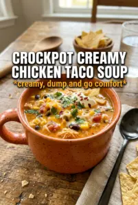 Crockpot Creamy Chicken Taco Soup