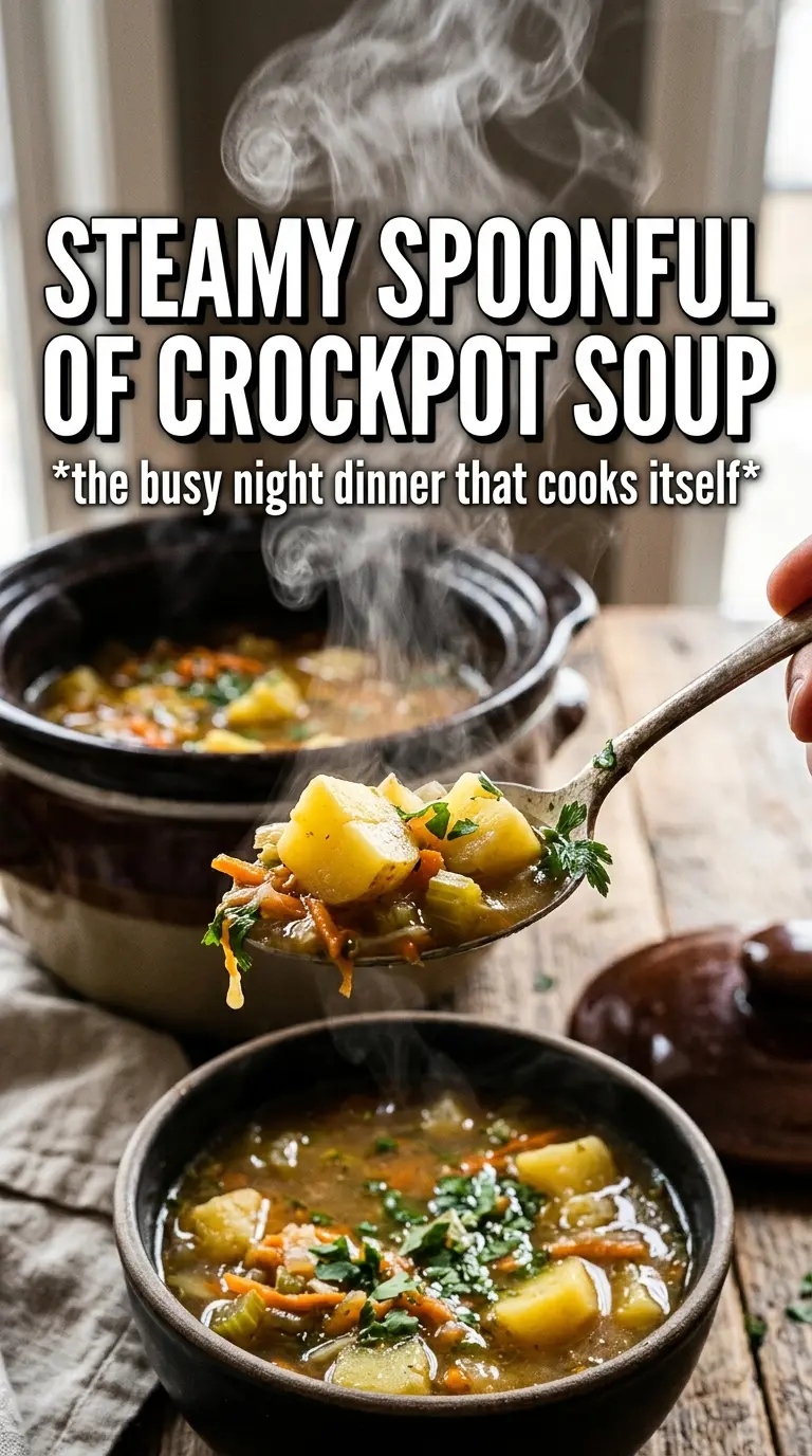 Crockpot Potato Soup creamy potato chunks