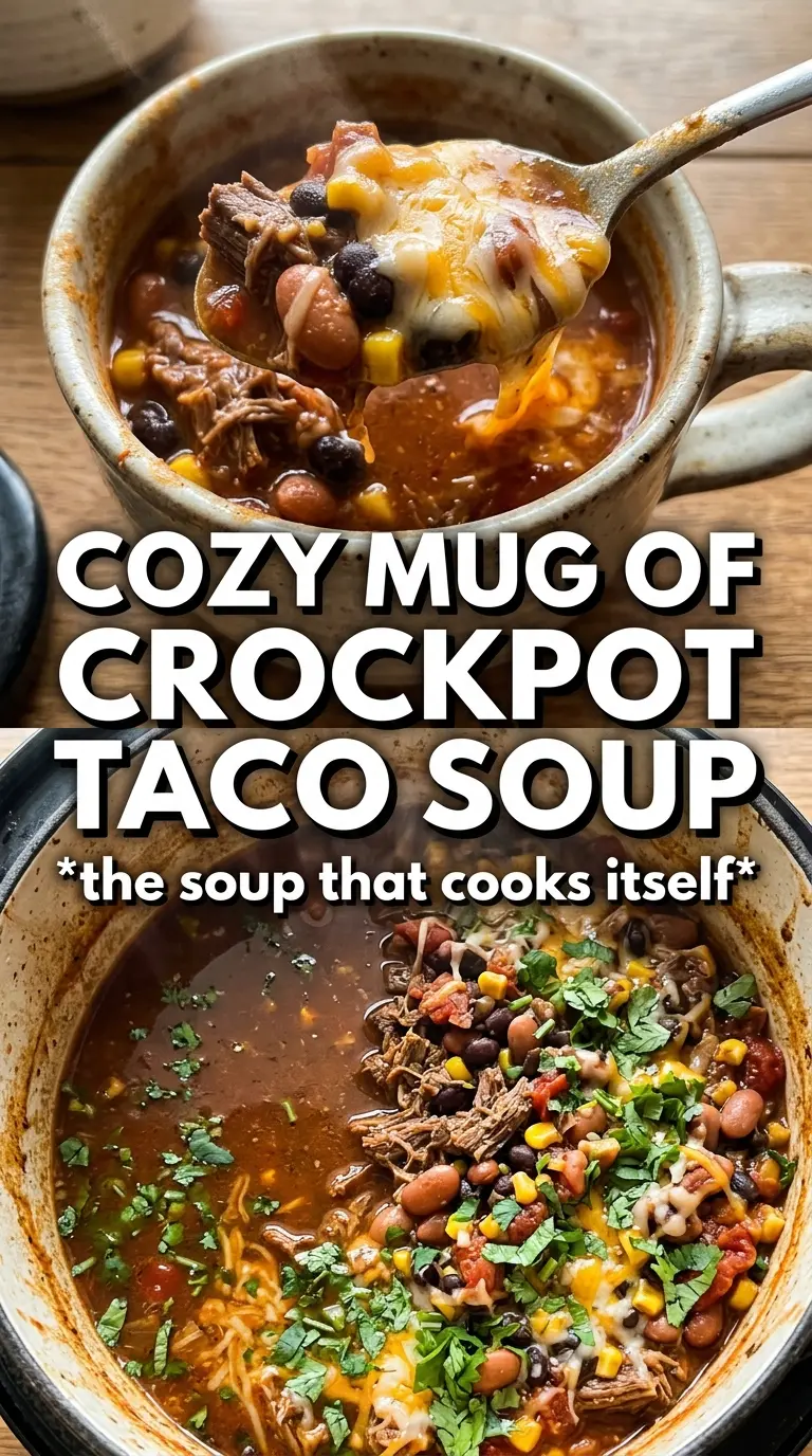 Crockpot Taco Soup hearty Tex-Mex