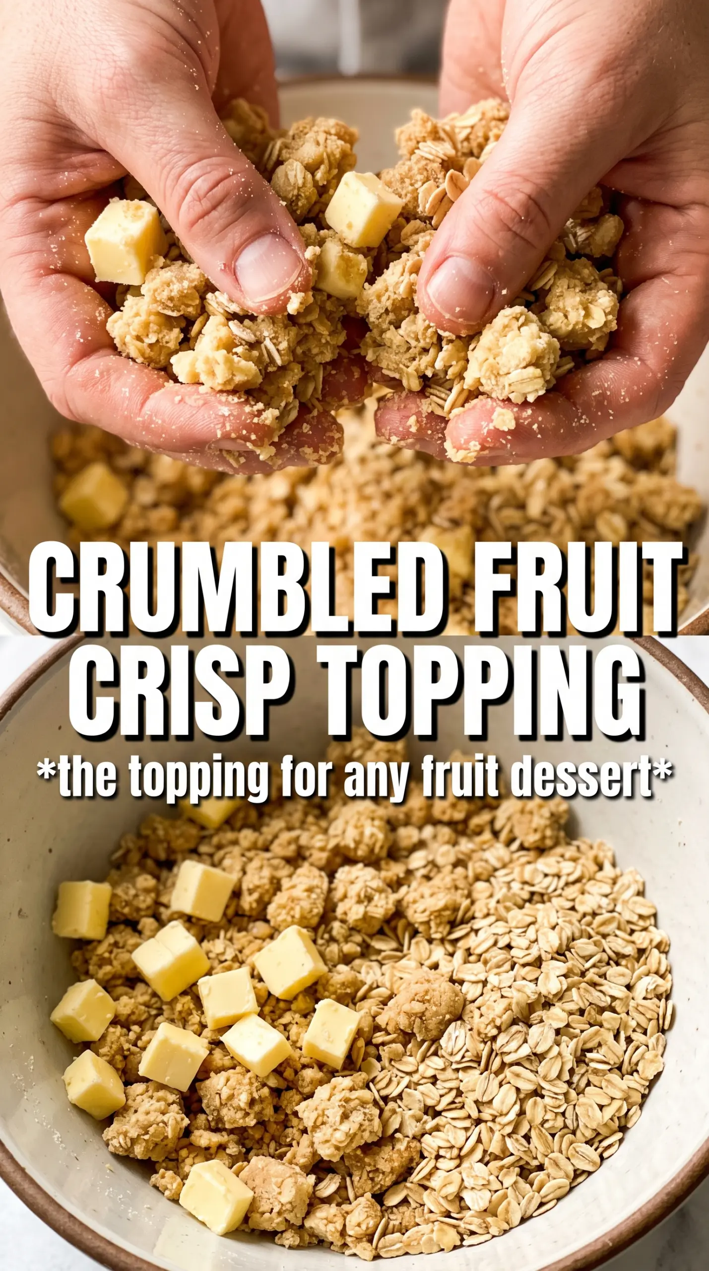 Fruit Crisp Topping golden chunky crumble