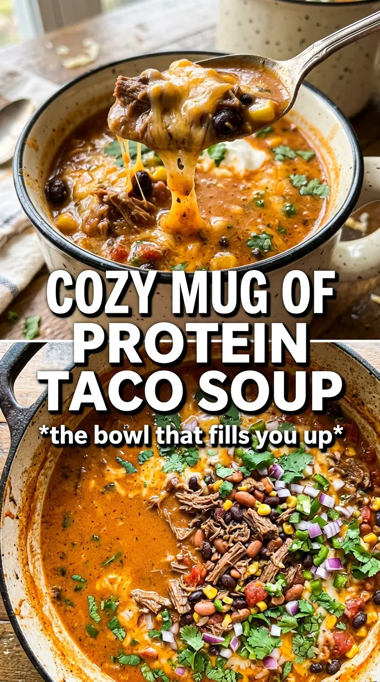 High-Protein Creamy Taco Soup creamy Tex-Mex bowl