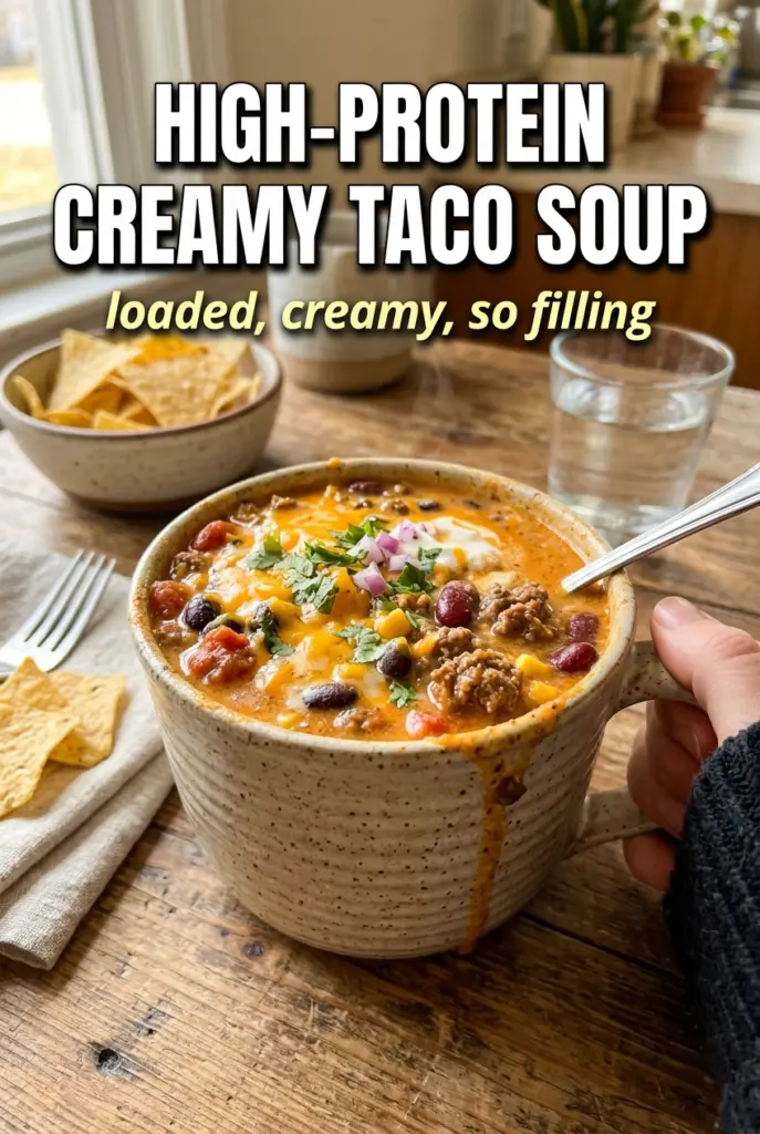 High-Protein Creamy Taco Soup