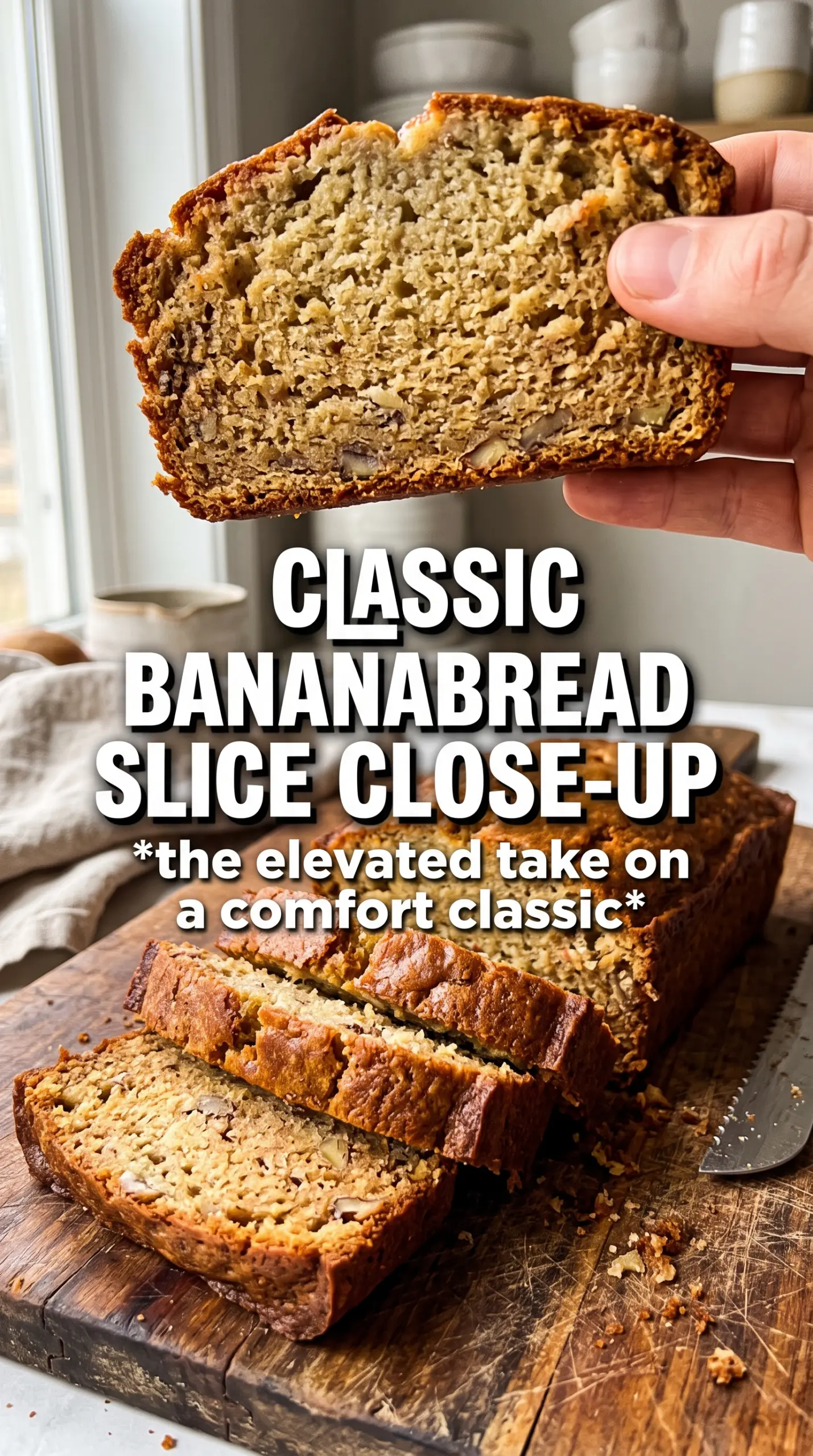 Ina Garten's Banana Bread, bakery-quality, walnut-topped