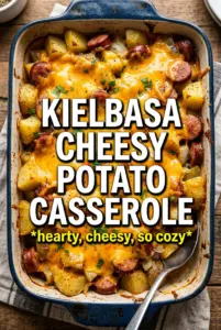 Kielbasa Sausage Cheesy Potato Casserole
