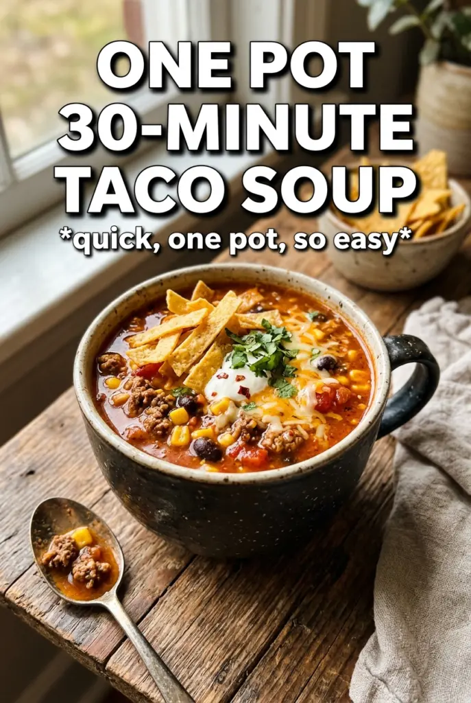 One Pot 30-Minute Taco Soup