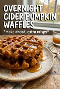 Overnight Cider Pumpkin Waffles