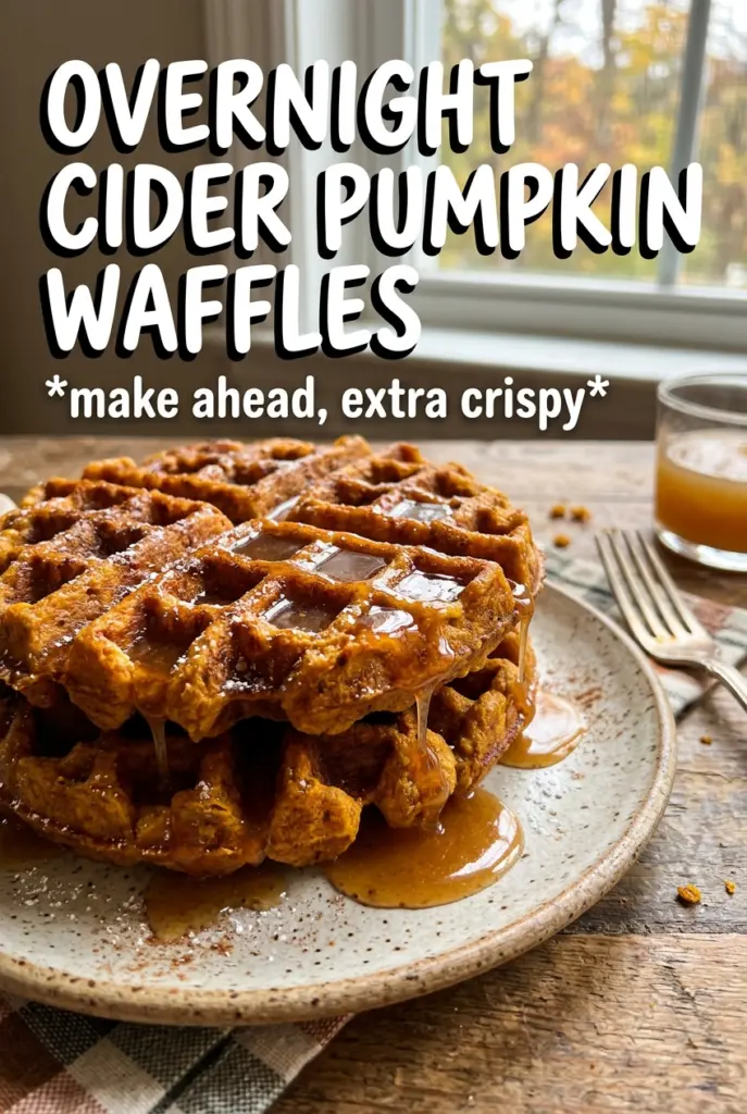 Overnight Cider Pumpkin Waffles