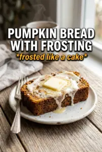 Pumpkin Bread With Cream Cheese Frosting