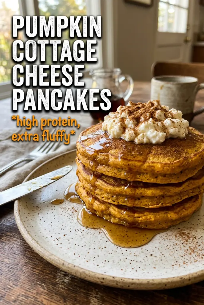 Pumpkin Cottage Cheese Pancakes