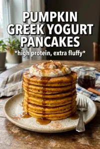 Pumpkin Greek Yogurt Pancakes