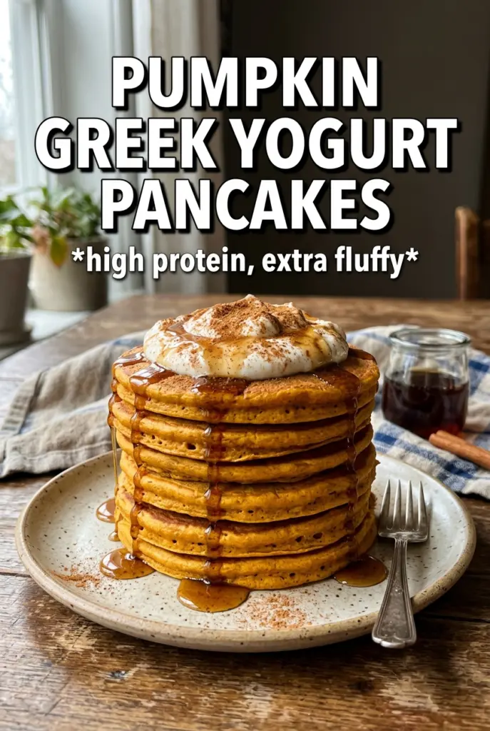 Pumpkin Greek Yogurt Pancakes