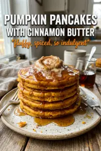Pumpkin Pancakes With Cinnamon Butter