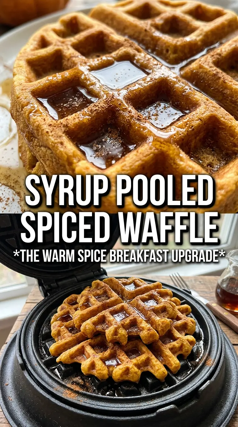 Pumpkin Spice Waffles golden crispy cinnamon