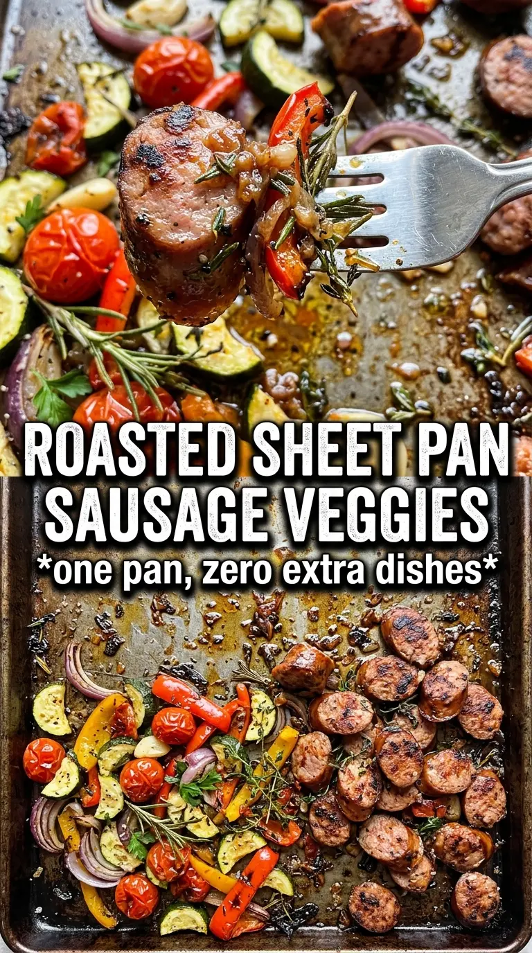 Sheet Pan Sausage And Fall Veggies roasted caramelized hearty