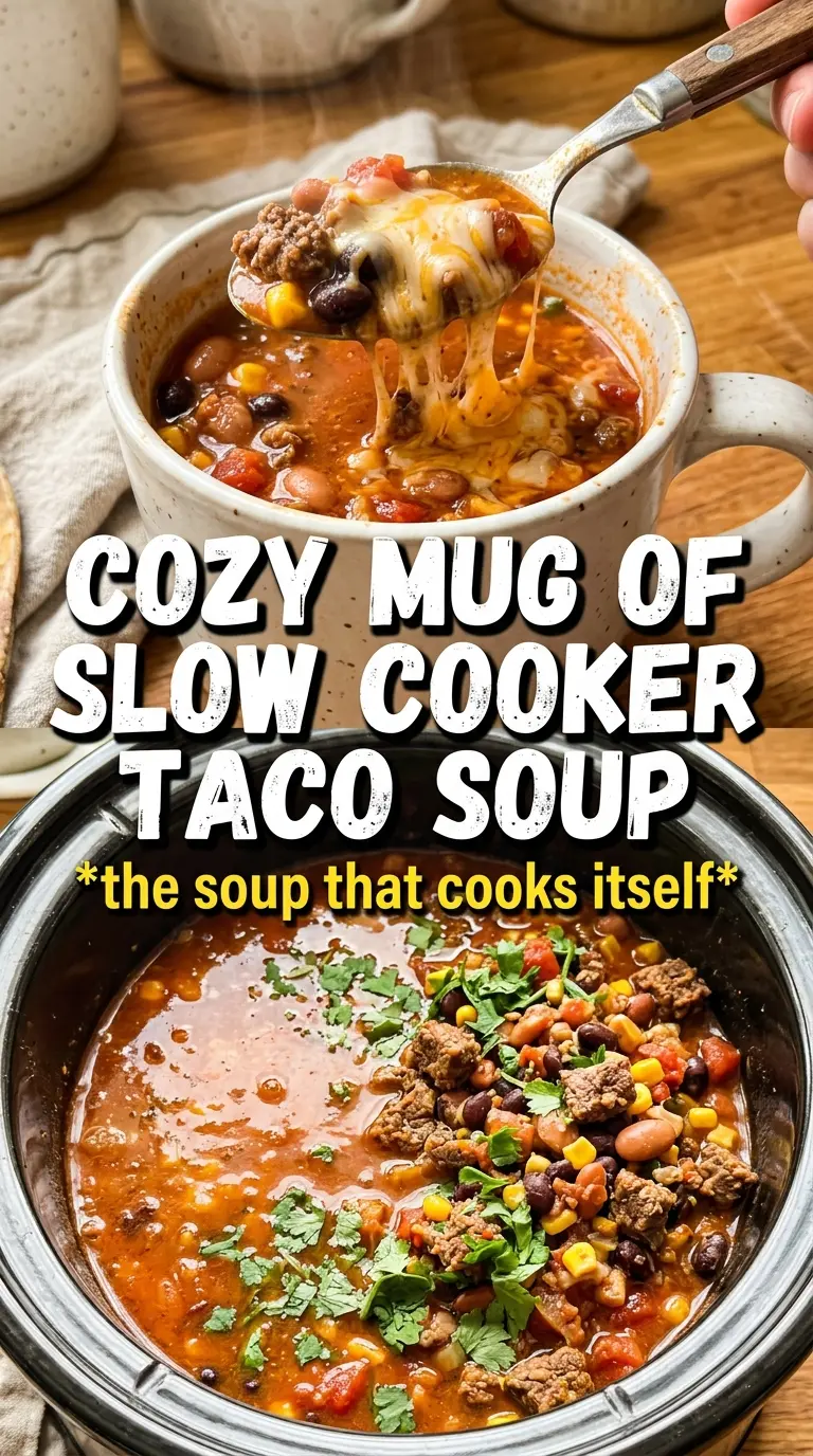 Slow Cooker Taco Soup hearty Tex-Mex