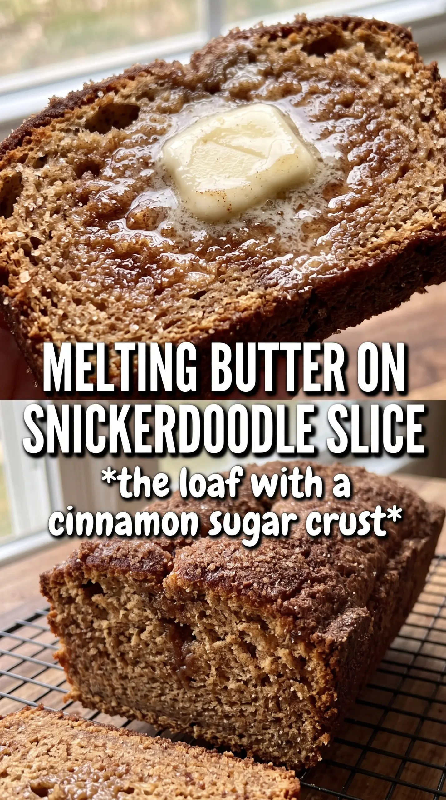 Snickerdoodle Pumpkin Bread golden cinnamon sugar crust