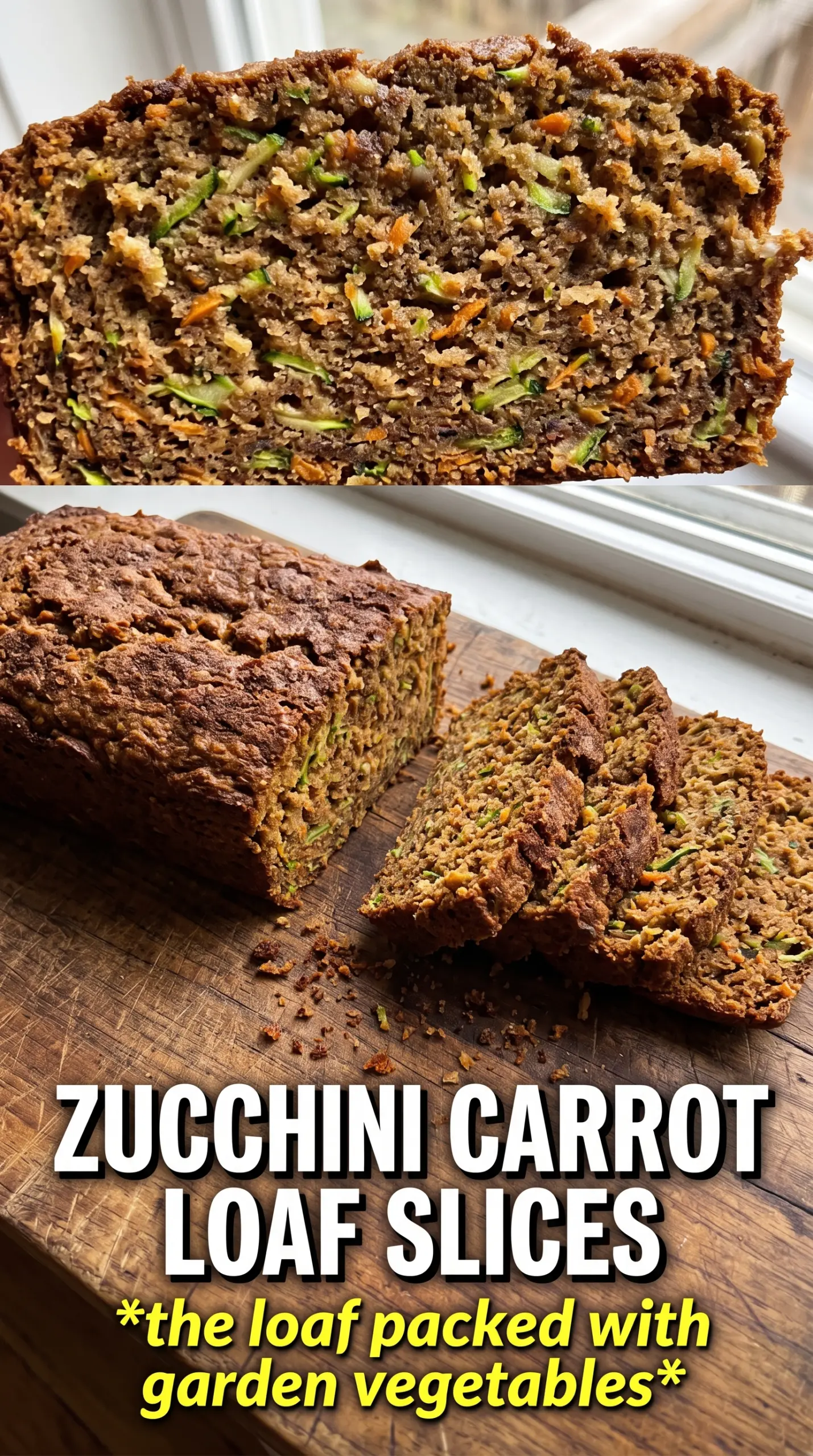 Spiced Zucchini Carrot Bread warm spiced loaf carrot cake crumb