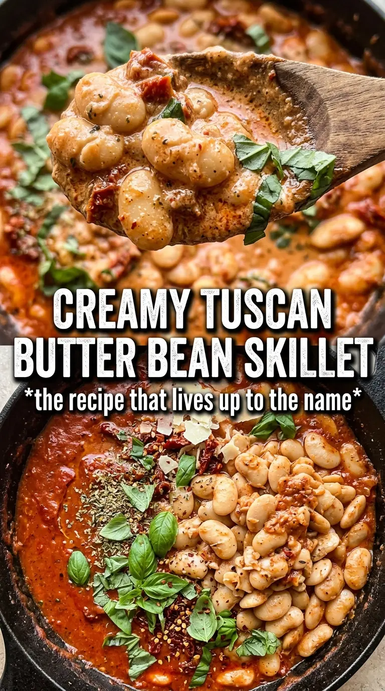 Tuscan Marry Me Butter Beans creamy savory skillet