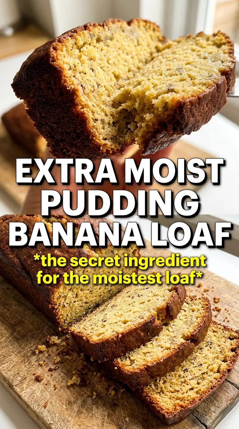 Vanilla pudding banana bread moist tender loaf