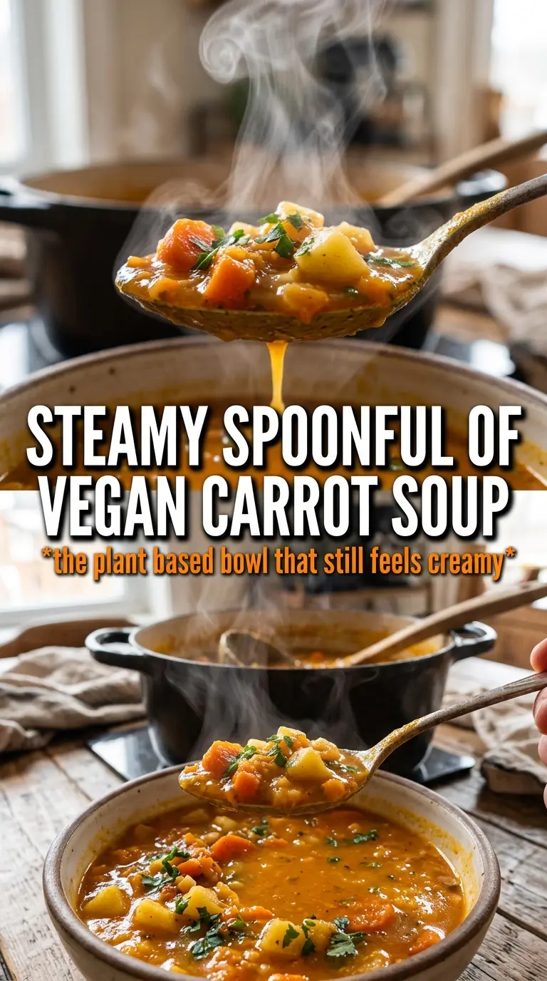 Vegan Carrot Potato Soup creamy orange smooth