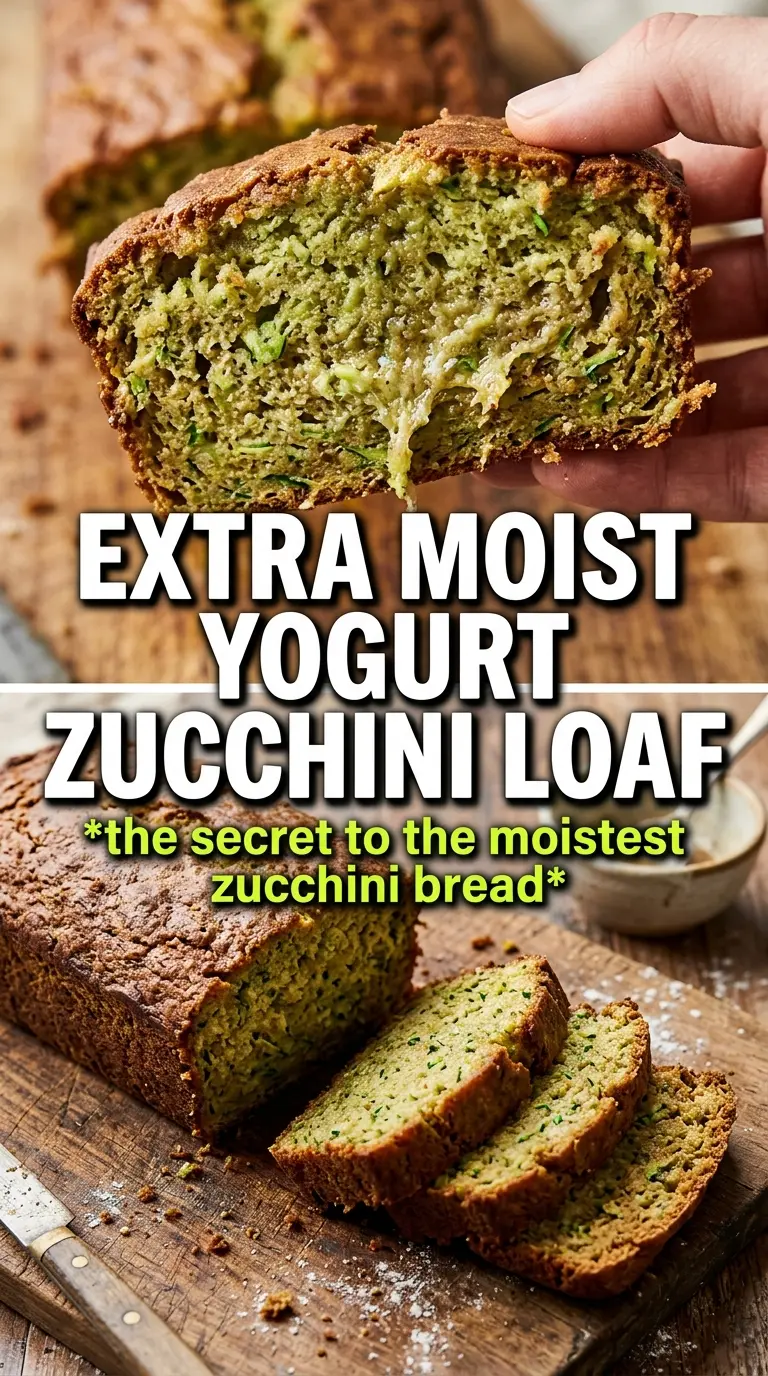 Zucchini Bread with Greek Yogurt moist tangy loaf