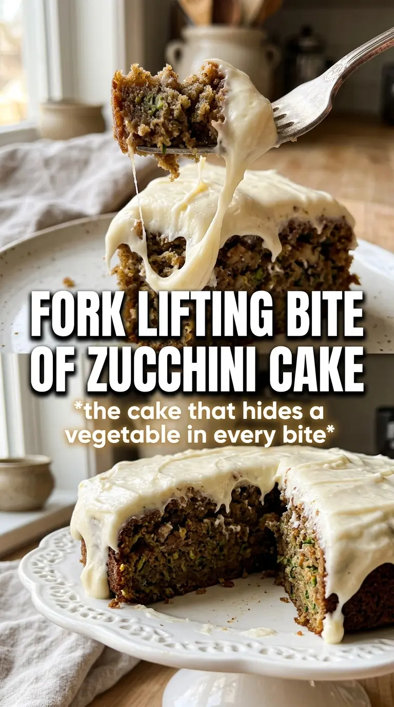 Zucchini cake spiced frosted moist
