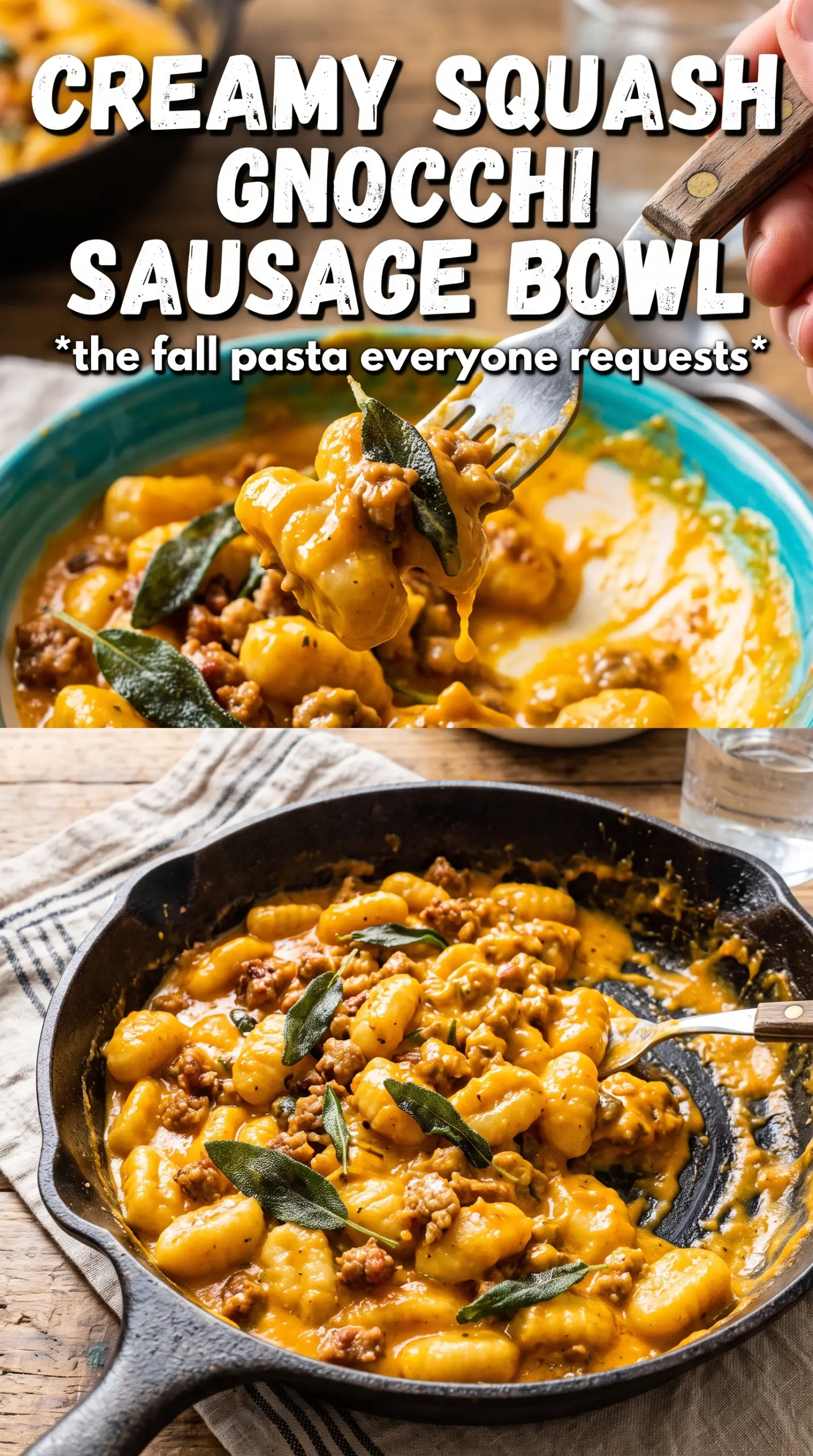 Creamy Butternut Squash Gnocchi With Sausage And Sage creamy sage parmesan