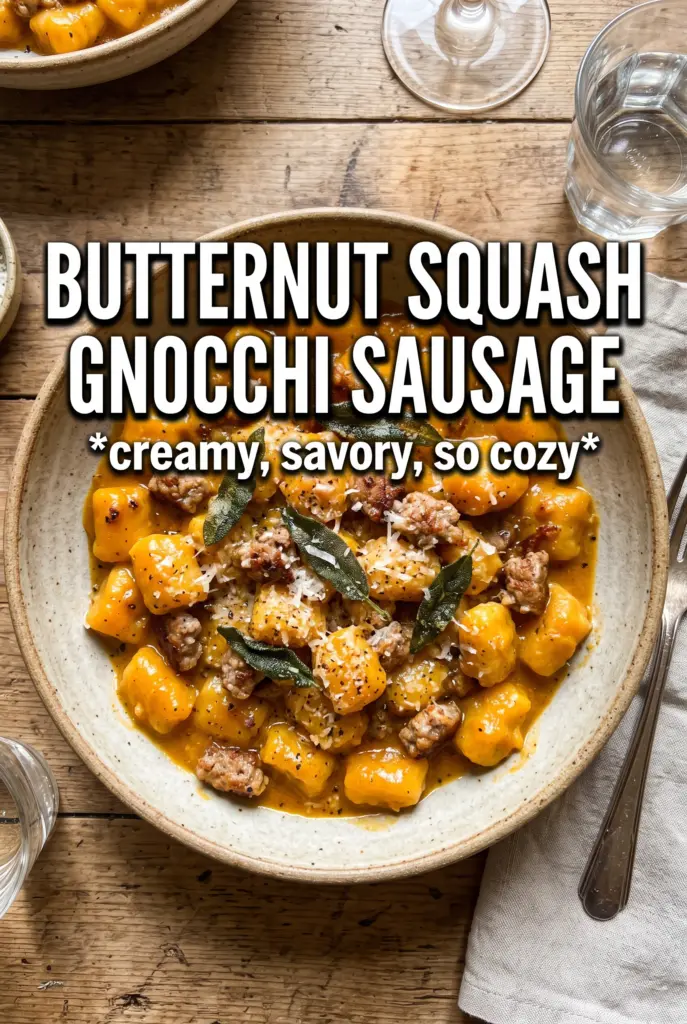 Creamy Butternut Squash Gnocchi With Sausage And Sage