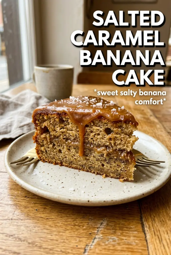 Salted Caramel Banana Cake