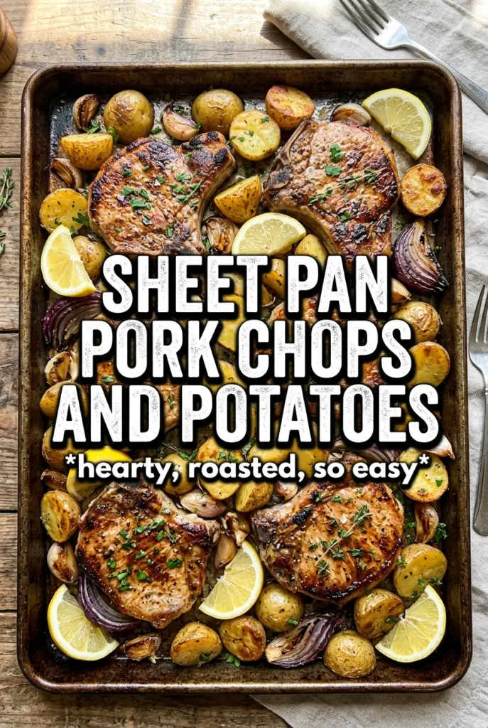 Sheet Pan Pork Chops and Potatoes