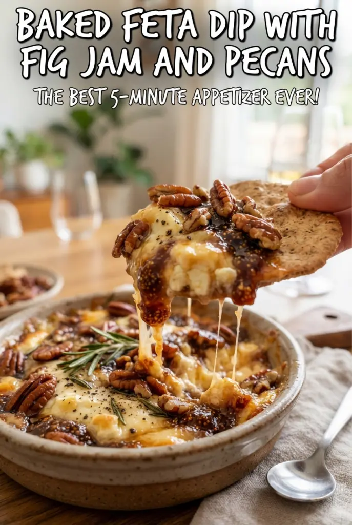 Baked Feta Dip with Fig Jam and Pecans