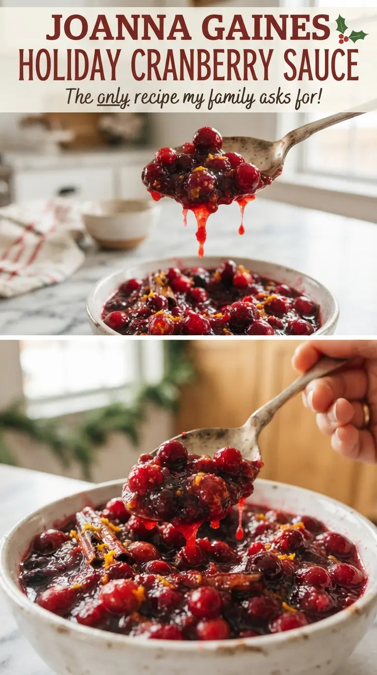 Joanna Gaines Holiday Cranberry Sauce chunky bright festive