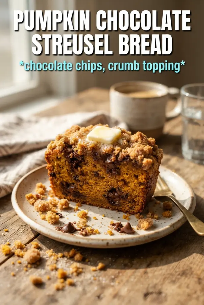 Pumpkin Chocolate Chip Streusel Bread