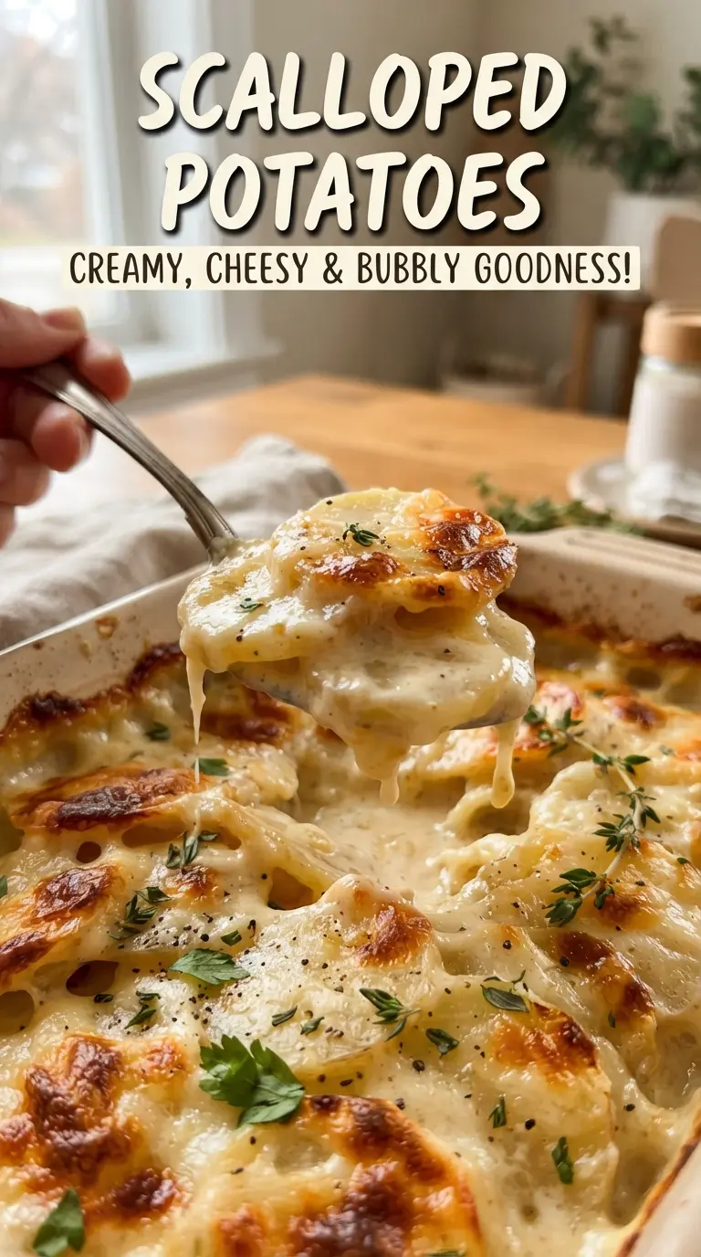 Scalloped Potatoes creamy layered golden